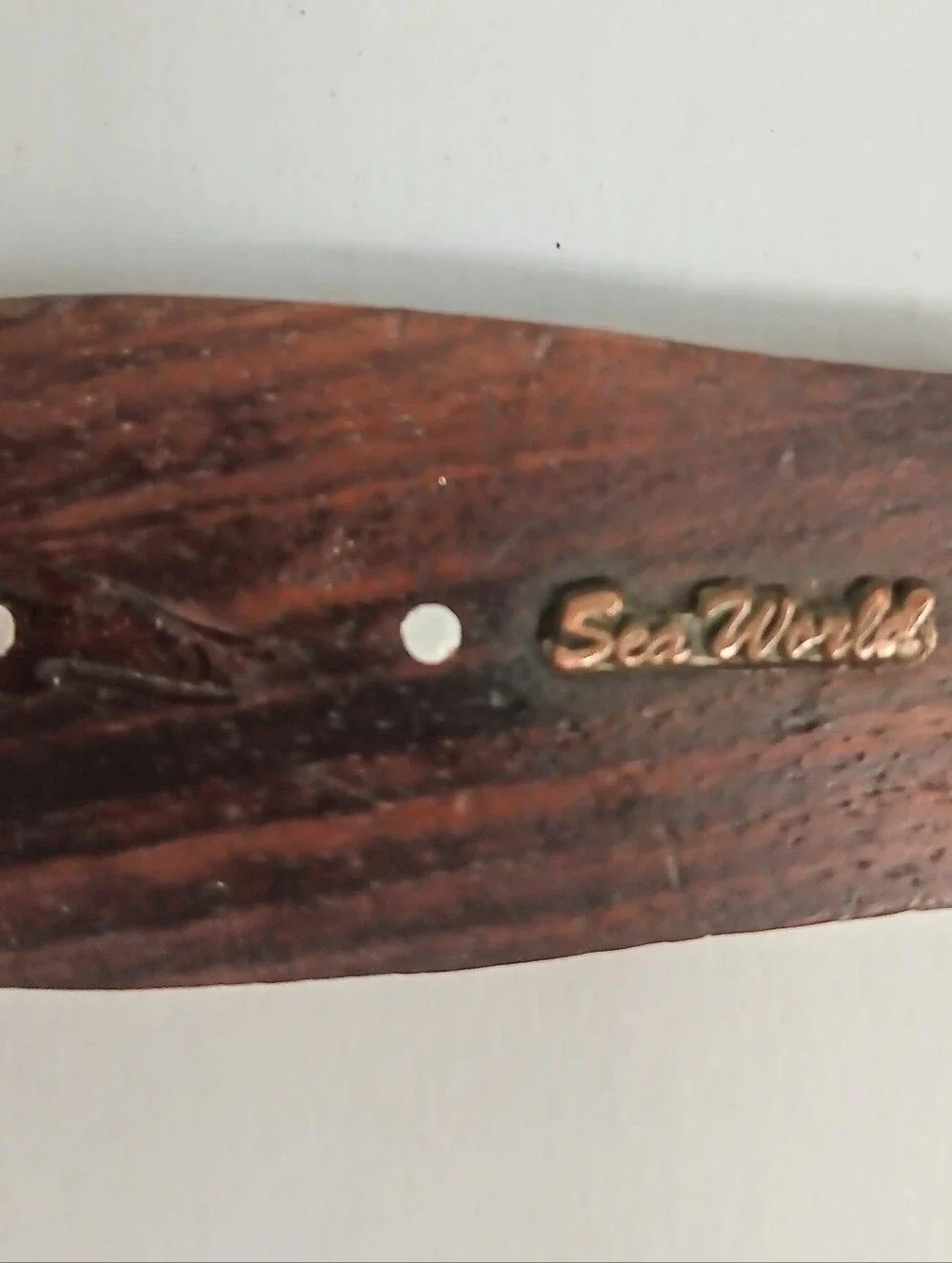 Vintage Sea World Fish Bottle Opener Stainless Steel Wood Japan MCM Excellent